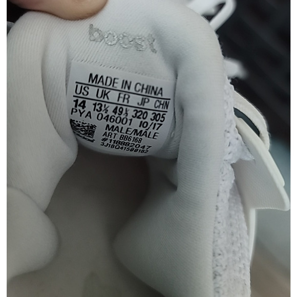 adidas Men's UltraBoost 4.0 DNA Cloud Triple White Sz 14 Running Sneakers - Picture 9 of 14